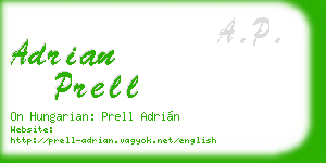 adrian prell business card