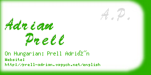 adrian prell business card